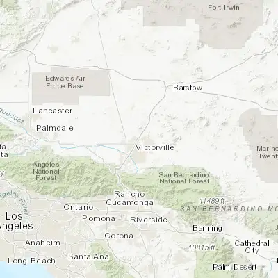 Map showing location of Victorville (34.536110, -117.291160)