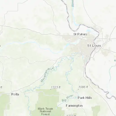 Map showing location of Villa Ridge (38.472550, -90.886800)