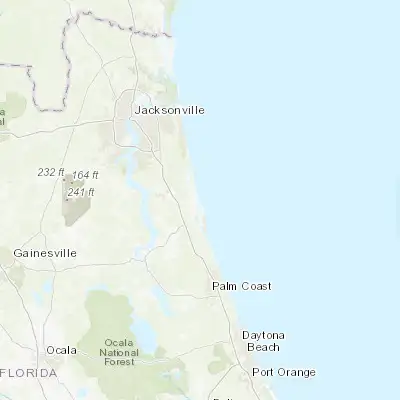 Map showing location of Villano Beach (29.938580, -81.302020)