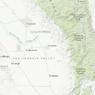 Map showing location of Visalia (36.330230, -119.292060)