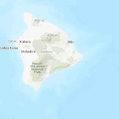 Map showing location of Volcano (19.442760, -155.233980)