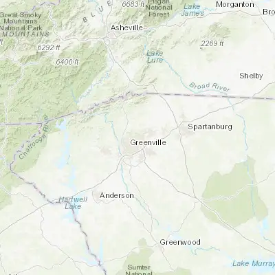 Map showing location of Wade Hampton (34.903730, -82.333170)