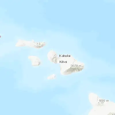 Map showing location of Wailuku (20.891330, -156.506040)
