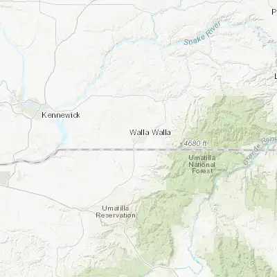 Map showing location of Walla Walla (46.064580, -118.343020)