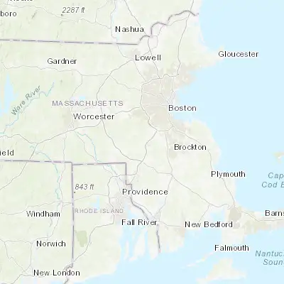 Map showing location of Walpole (42.141770, -71.249500)