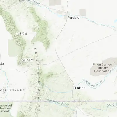 Map showing location of Walsenburg (37.624180, -104.780260)