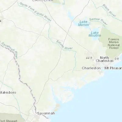 Map showing location of Walterboro (32.905170, -80.666770)