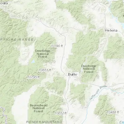 Map showing location of Warm Springs (46.181310, -112.784760)