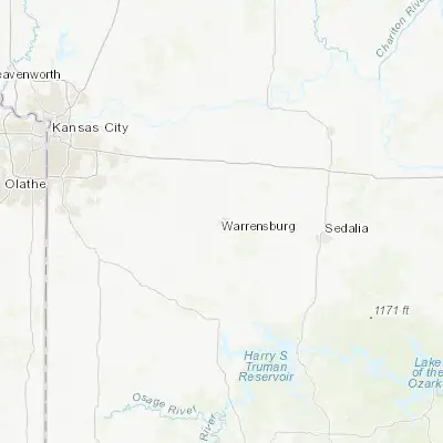 Map showing location of Warrensburg (38.762790, -93.736050)