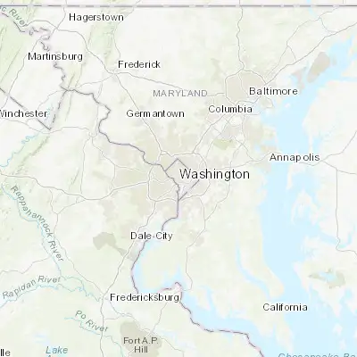 Map showing location of Washington (38.895110, -77.036370)