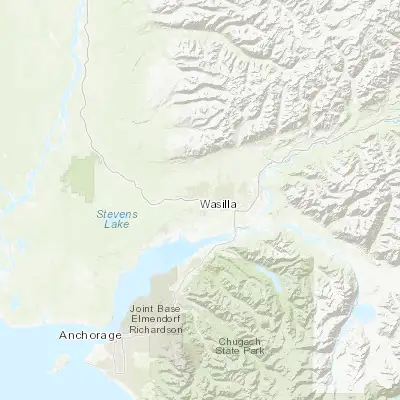 Map showing location of Wasilla (61.580900, -149.441500)