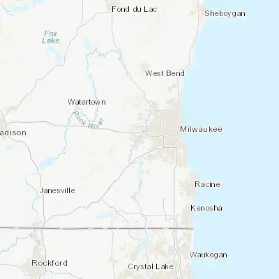 Map showing location of Waukesha (43.011680, -88.231480)