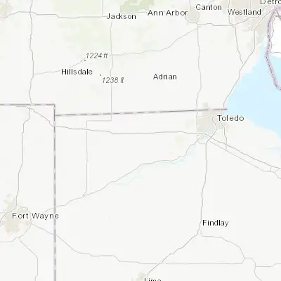 Map showing location of Wauseon (41.549220, -84.141610)