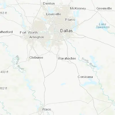 Map showing location of Waxahachie (32.386530, -96.848330)