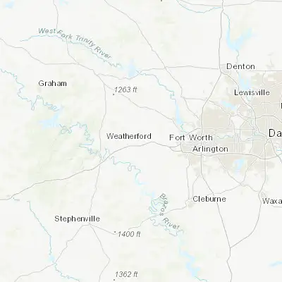 Map showing location of Weatherford (32.759300, -97.797250)