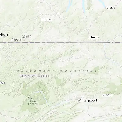 Map showing location of Wellsboro (41.748680, -77.300530)
