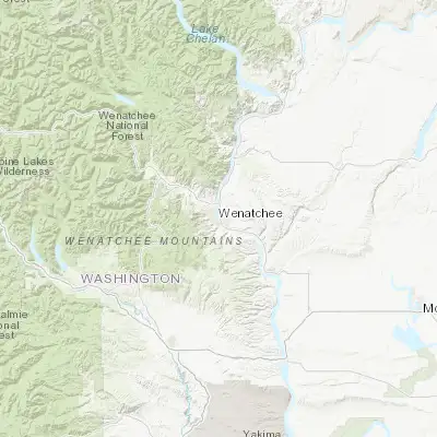 Map showing location of Wenatchee (47.423460, -120.310350)