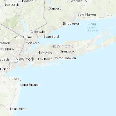 Map showing location of West Bay Shore (40.708710, -73.281230)