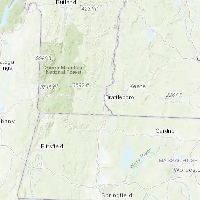 Map showing location of West Brattleboro (42.855920, -72.603150)