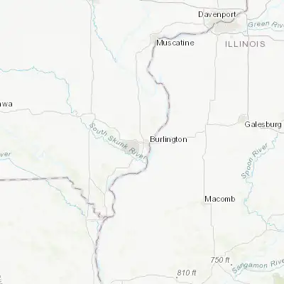 Map showing location of West Burlington (40.825040, -91.156540)