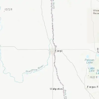 Map showing location of West Fargo (46.874970, -96.900360)