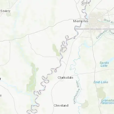 Map showing location of West Helena (34.550660, -90.641770)