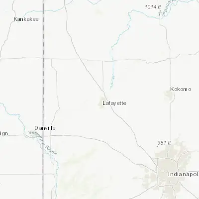 Map showing location of West Lafayette (40.425870, -86.908070)