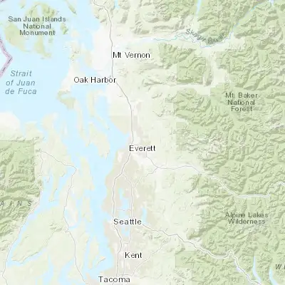 Map showing location of West Lake Stevens (47.993430, -122.101800)