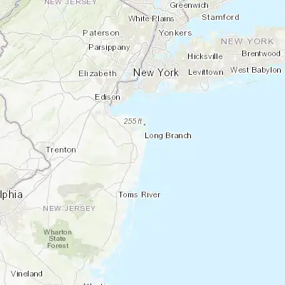 Map showing location of West Long Branch (40.290390, -74.017640)