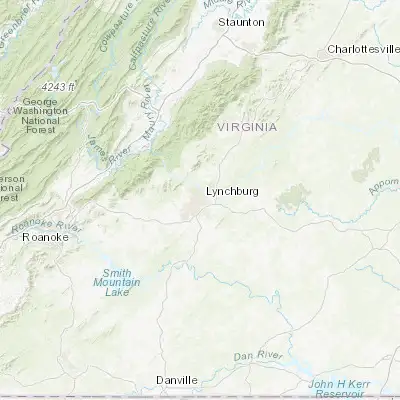 Map showing location of West Lynchburg (37.403200, -79.178080)