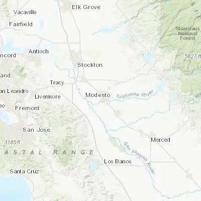 Map showing location of West Modesto (37.617540, -121.039140)