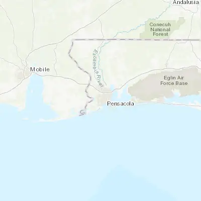 Map showing location of West Pensacola (30.426590, -87.279690)