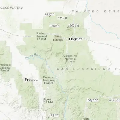 Map showing location of West Sedona (34.867240, -111.805430)