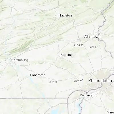 Map showing location of West Wyomissing (40.324540, -75.990770)
