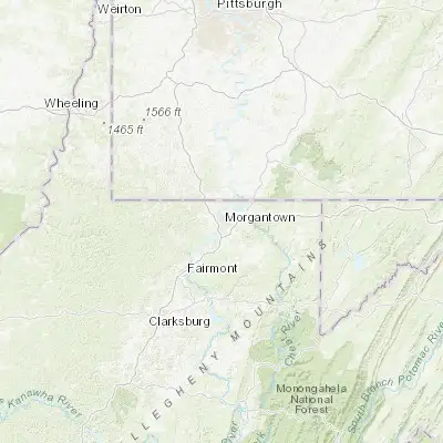 Map showing location of Westover (39.634530, -79.969790)