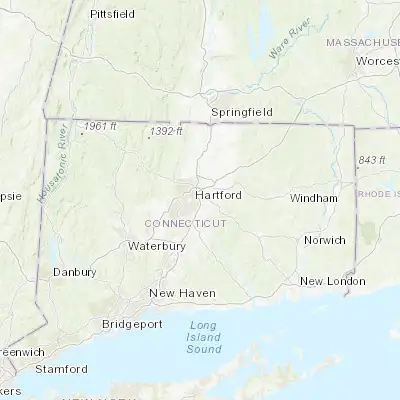 Map showing location of Wethersfield (41.714270, -72.652590)