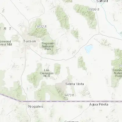 Map showing location of Whetstone (31.957310, -110.342020)