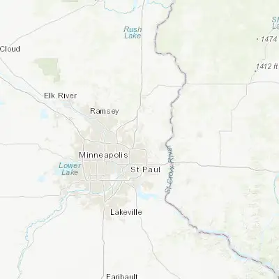 Map showing location of White Bear Lake (45.084690, -93.009940)