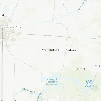 Map showing location of Whiteman Air Force Base (38.730180, -93.558950)