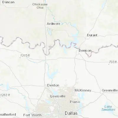 Map showing location of Whitesboro (33.656220, -96.906950)