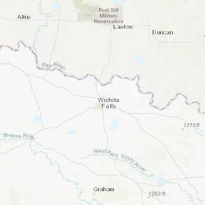Map showing location of Wichita Falls (33.913710, -98.493390)