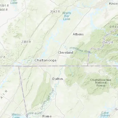 Map showing location of Wildwood Lake (35.092020, -84.854390)