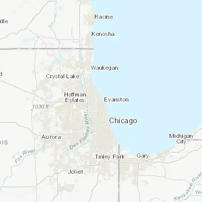 Map showing location of Wilmette (42.072250, -87.722840)