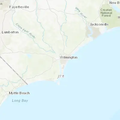 Map showing location of Wilmington (34.225730, -77.944710)