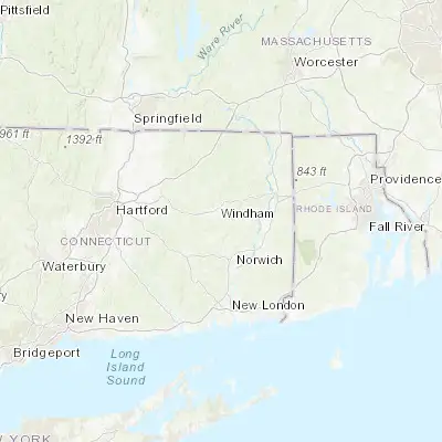 Map showing location of Windham (41.699820, -72.157020)