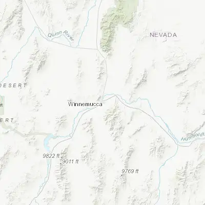 Map showing location of Winnemucca (40.972960, -117.735680)