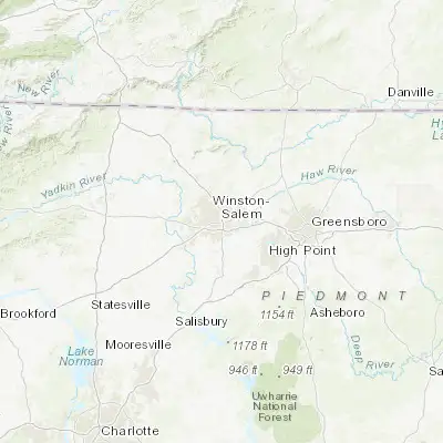 Map showing location of Winston-Salem (36.099860, -80.244220)