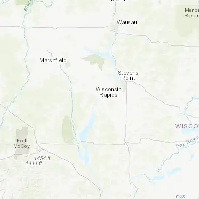 Map showing location of Wisconsin Rapids (44.383580, -89.817350)