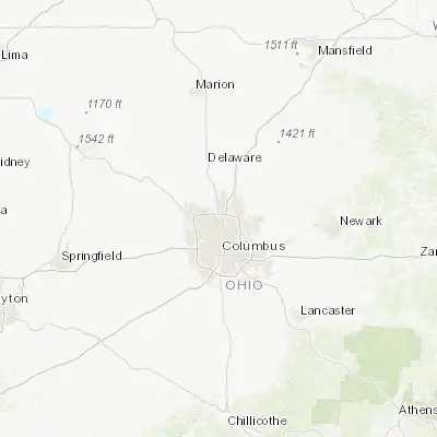 Map showing location of Worthington (40.093120, -83.017960)