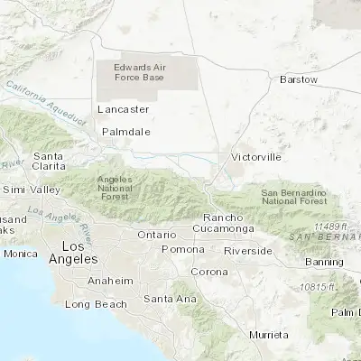 Map showing location of Wrightwood (34.360830, -117.633390)
